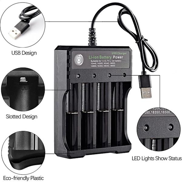 Universal 18650 Batterilader 3.7v Batterilader med LED Indikator