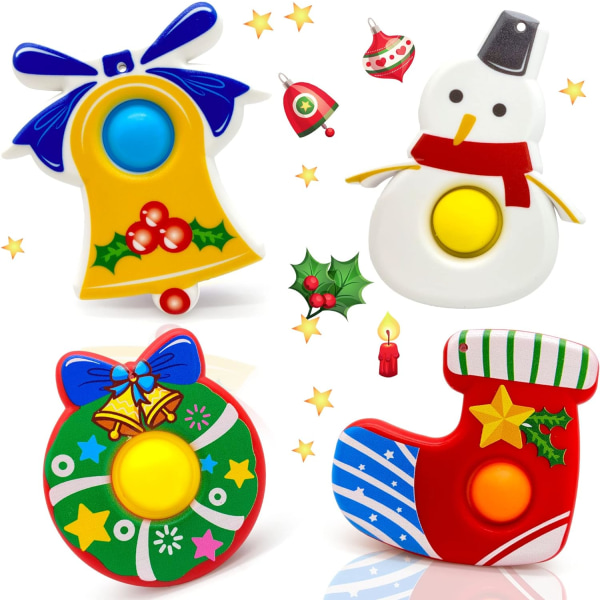 Christmas Toy Anti-Stress Kit 4ST Christmas Pop Bubble Fidge DXGHC
