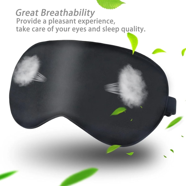 Sleep Mask, erittäin pehmeät silmänaamarit säädettävällä hihnalla, kevyt