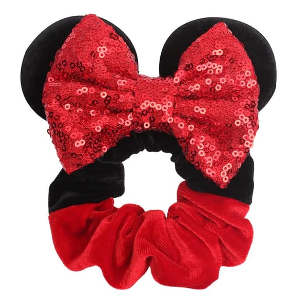 4 stk. Fløjlsmusøre Scrunchies Blanke Sequin Bows Scrunchies C