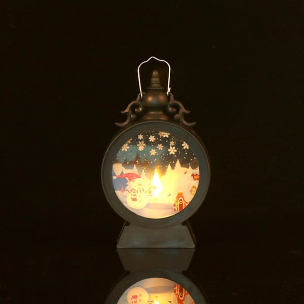Fem forskellige farver julepynt LED retro lanterner