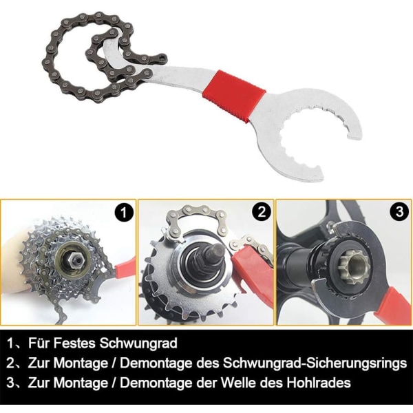 Bicycle Derailleur Cassette Removal Tool Kit Multifunction Repair