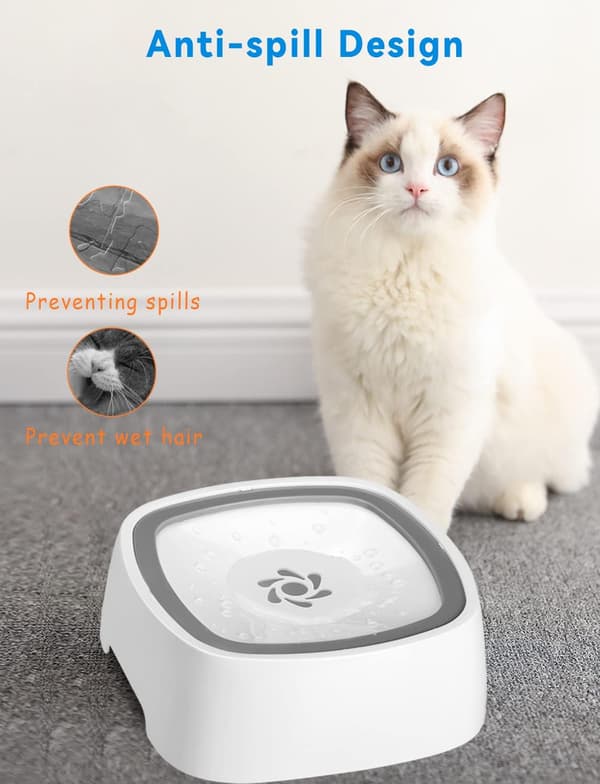 Stänksäker Vattenkopp, 1 L Hund/Katt för Resa/Utomhus/Hem
