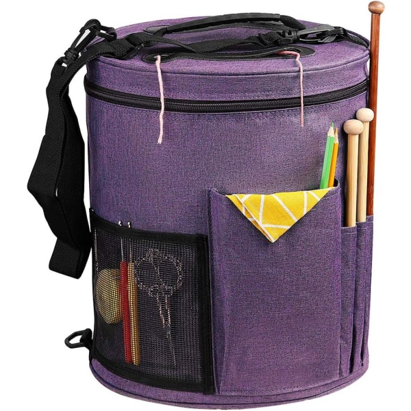 Knitting Bag Tote Bag til Garn Opbevaring Knitting Crachet Bag（p DXGHC