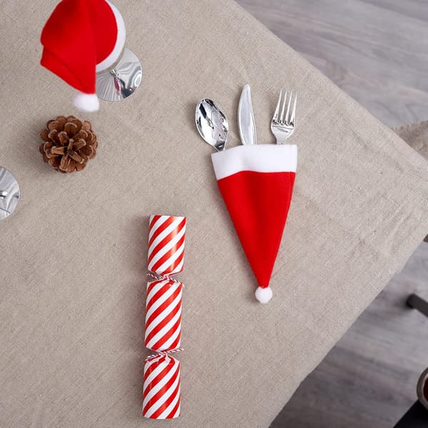20 Mini Julehatter, Bestikkpose (12cm) - Mini Jul DXGHC
