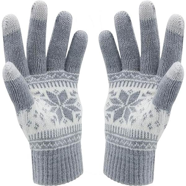 Vinter Touch Screen-Vantar HÖTER Snöblommönster Håller Varma