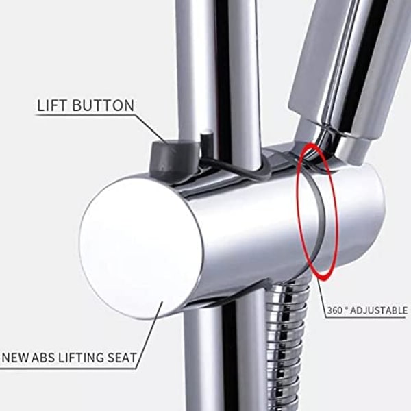 Justerbar Dusjholder i ABS, Dusjhodeholder for 22 mm Standard
