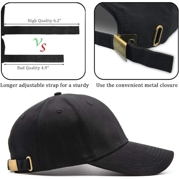 Justerbar Baseballcaps for Menn og Kvinner - Golfcaps - Motorsykkel Trucker C