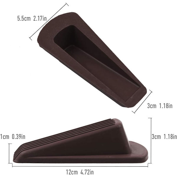 Premium Gummi Dørstopp Universal Dørstopp Kile, Fleksibel DXGHC
