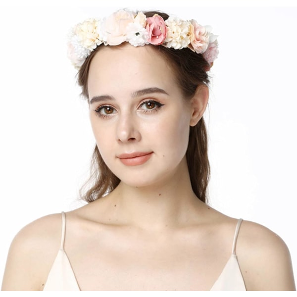 Dam Flower Pannband Flower Crown Flower Hair Crown Boho Weddin