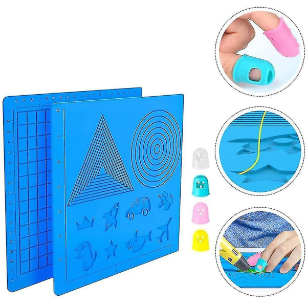 2 Pack 3d Pen Pad Silikon Pad med mönster 3d Pen Ritning Ac DXGHC