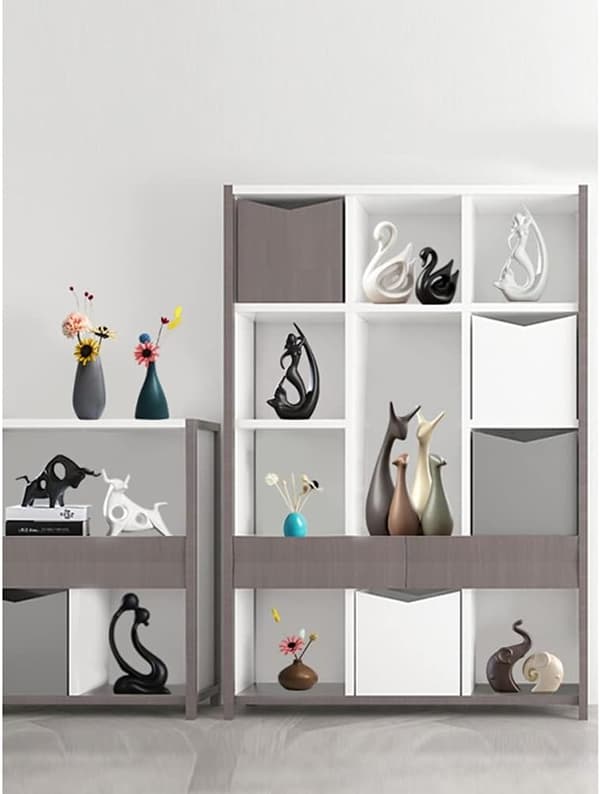 Elefantfamilj Staty Porslinsfigur Staty (Set om 4), Cer