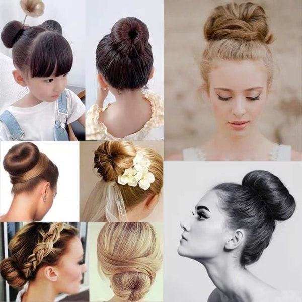 Magic Hair Bun, 2 stk. Hårtilbehør, Hår Donut Bun Maker, F