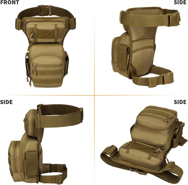 Benpose Thigh Bag Taktisk Militær Molle Multifunktionspose til