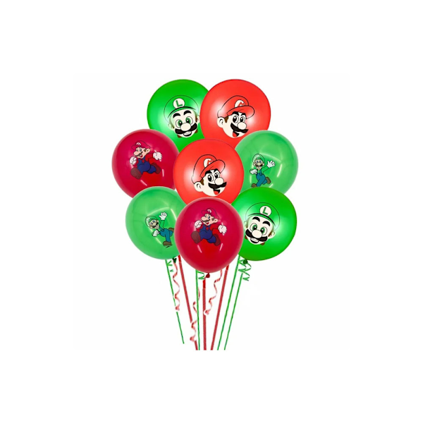 Firsidige lateksballonger, 12-tommers lateksballong tegneserie barnas bursdagsfestdekorasjon-12PCS