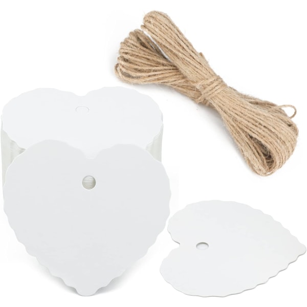 100 Kraftpapirlapper, Gavelapper, Bagasje-lapper - Blanke lapper for deg