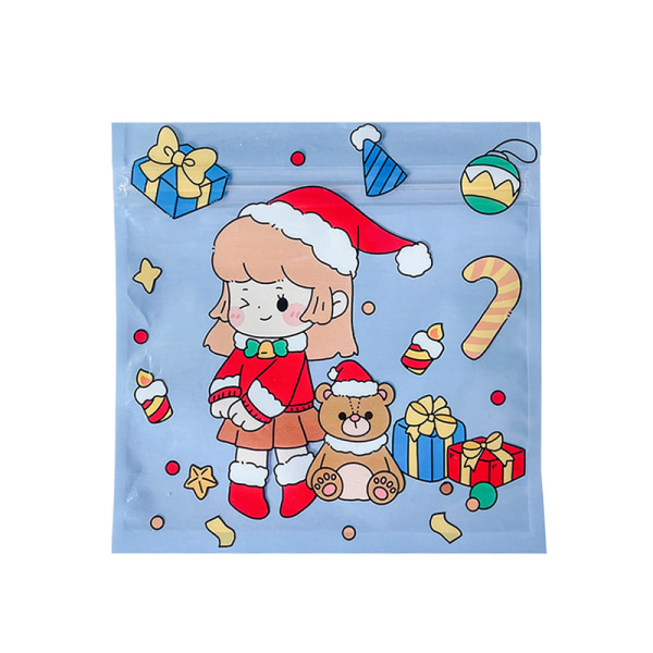 120 Cute Girls Snack Selvforseglingsposer Merry Christmas Cookies