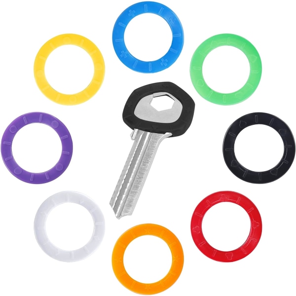 24 pakke 2 cm runde nøkkelhetter dekker beskyttende nøkkel-ID-markører for S