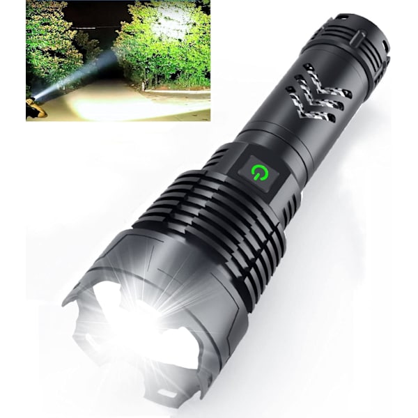 Latautuva 120 000 lumenin LED-taskulamppu, taskulamppu