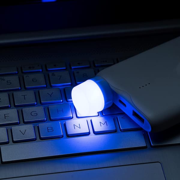 Mini USB nattlys, kompakt LED-pære, bærbar belysning, Ambien