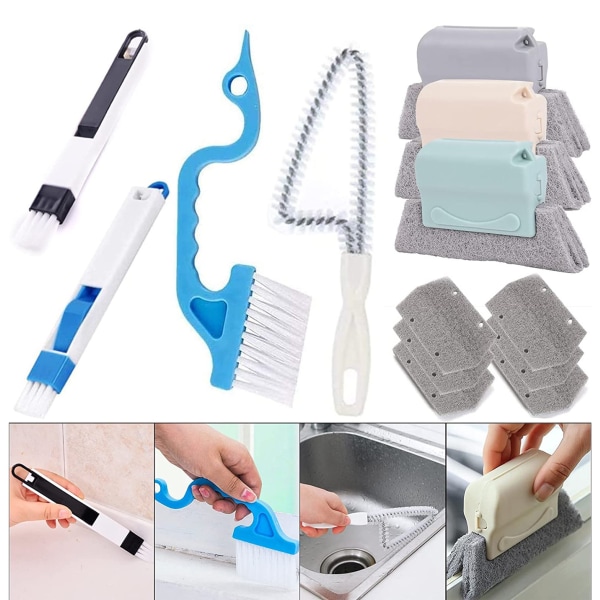 (13 st)Handhållna verktyg för rengöring av spårspalter Dörrfönsterspårsats