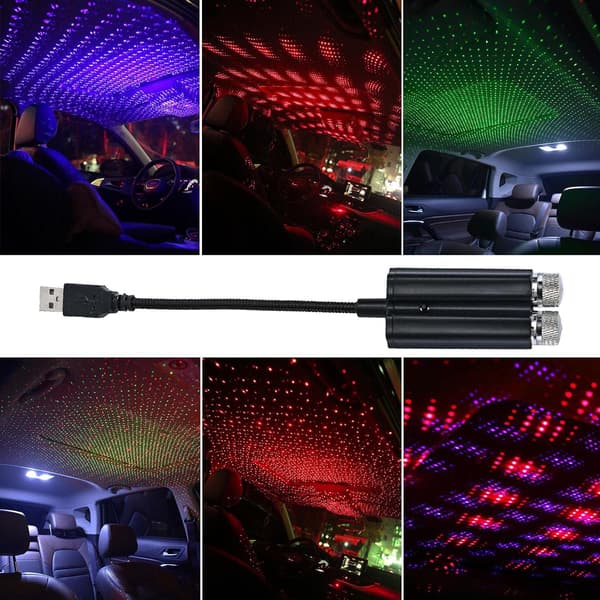 Mini LED Projeksjonslampe Stjerne Natt, Nattlys Projektor Stjerneklar