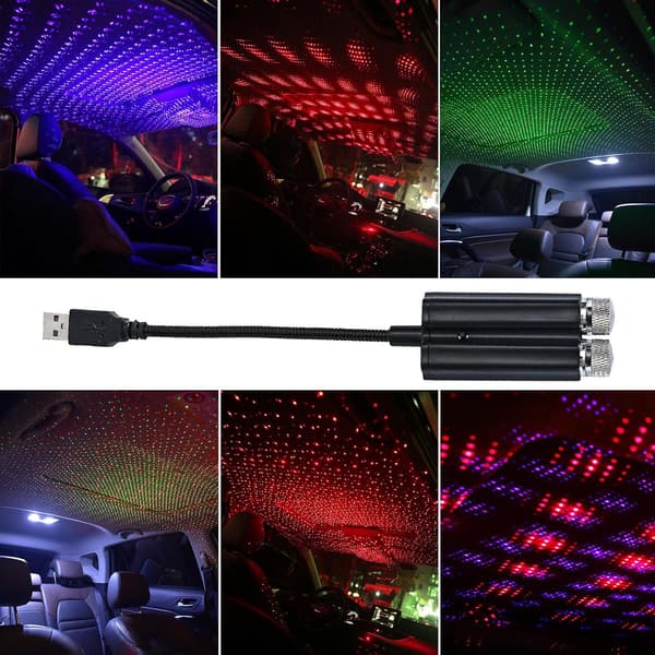 Mini LED Projektionslampe Stjerne Nat, Natlys Projektor Stjernet