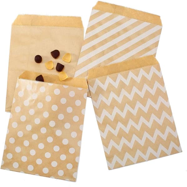 100 stycken Retro Papperspåsar Retro Papperspresentpåsar Retro Pappers DXGHC