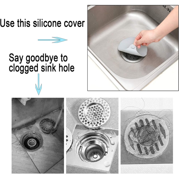 2 pluggar (en grå och en vit) för badkar, handfat eller silic DXGHC