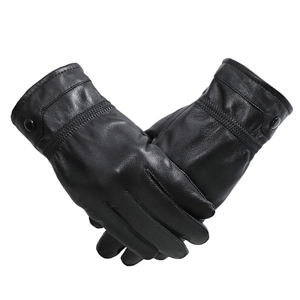 Äkta Läder Vinterhandskar, K cashmere-foder, Touchscreen