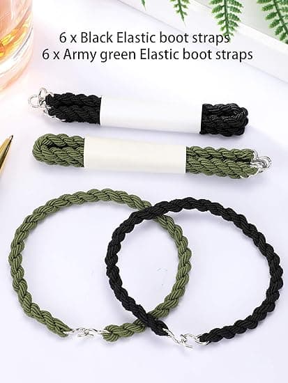 12 stk Elastiske Støvle Stropper Militære Benstropper Blousing Garter