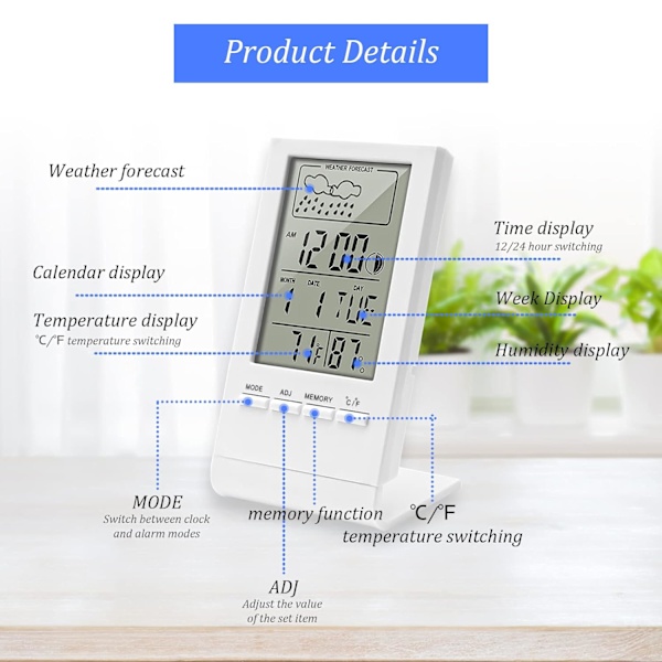 Indendørs Hygrometer Termometer, Høj Præcision Digital Termometer