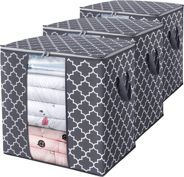 Förvaringsväskor [3-pack/100L] Stora Filtar Kläder Organisation och