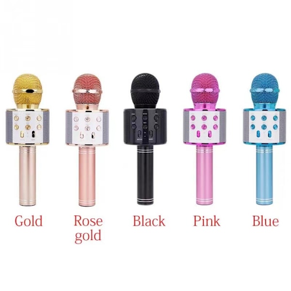 1 Trådløs Bluetooth Karaoke Mikrofon, Trådløs Mikrofon Medfølger