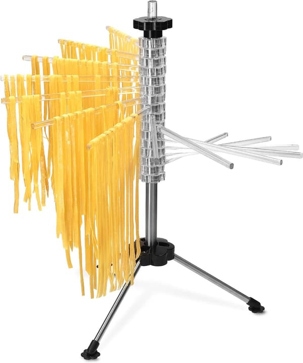 Pasta tørrestativ - pasta tørrestand lavet af plastik og rustfrit stål