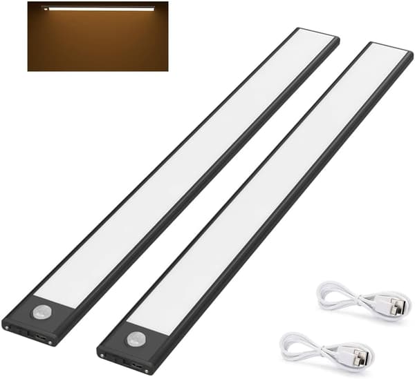 2 kpl Kaappivala, 30cm, Langaton, USB-Latautuva, Liiketunnistin