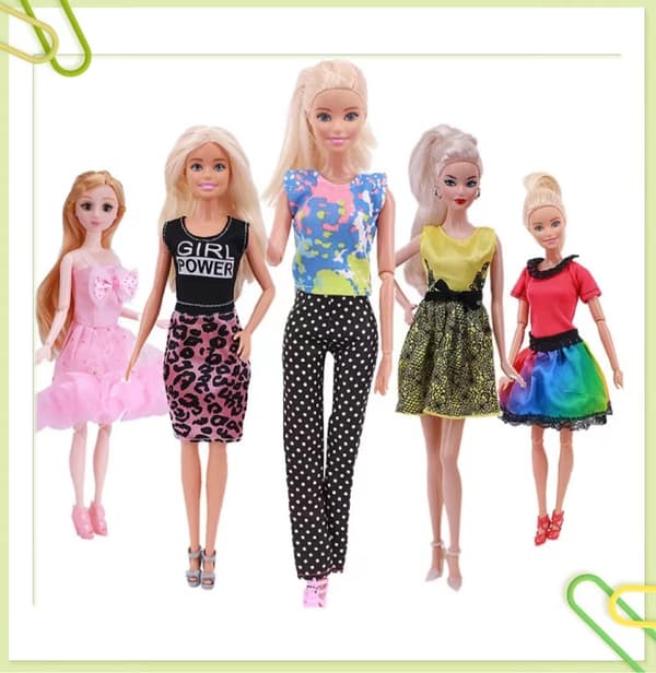 10 st 30 cm dockkläder 11 tum Barbie prinsesskläder docka