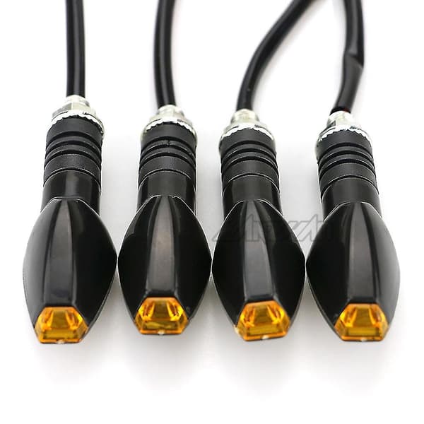 4 stk./sæt Universelle Motorcykel LED Blinklys Lange Korte Blinklys
