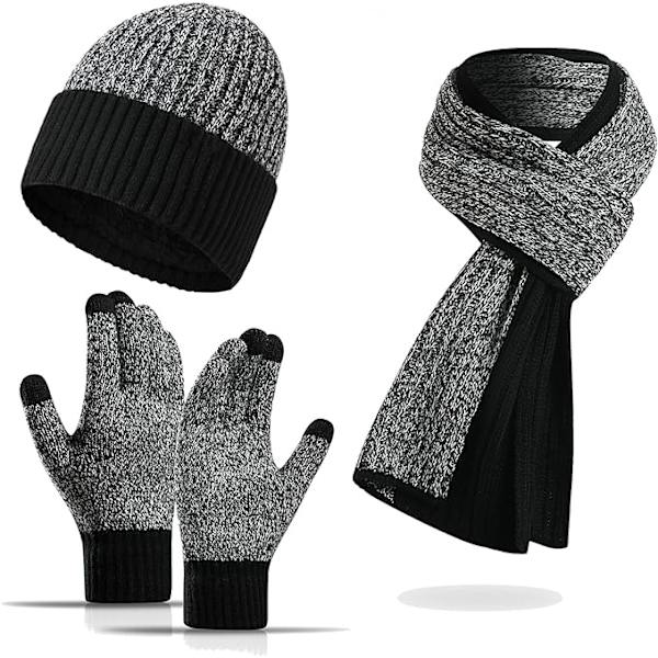 Hatt, skjerf, hansker, tredelt sett, tykkere, varm og fas DXGHC