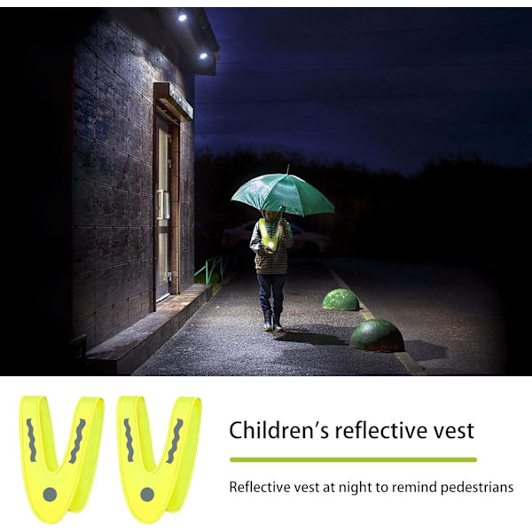 2 stycken hög synlighet reflexväst säkerhetsväst reflekterande löpning DXGHC