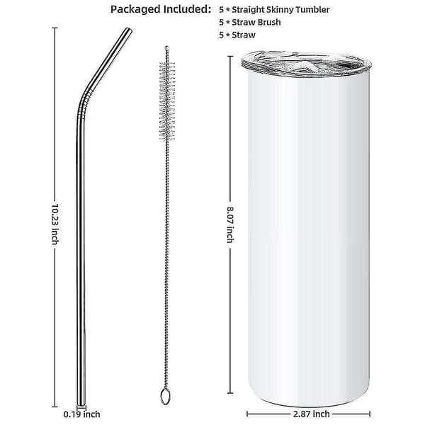 20 oz sublimeringskopp i rostfritt stål kopp DIY kaffekopp present DXGHC