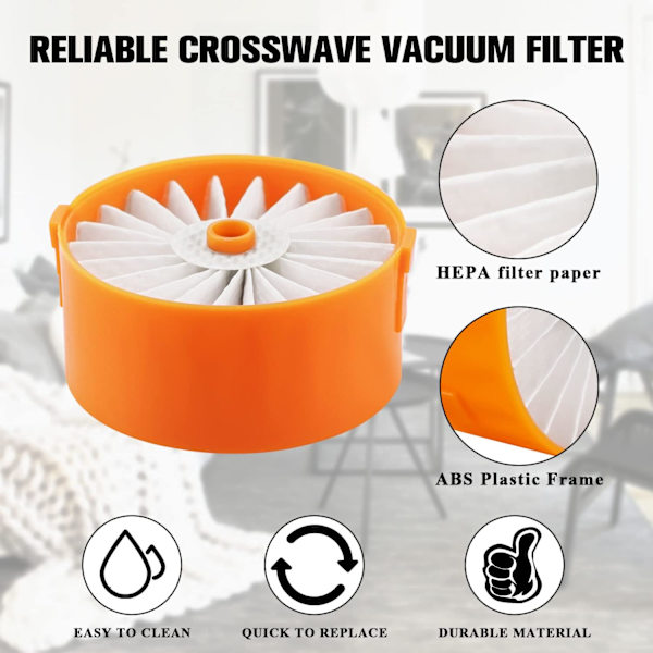 Dammsugarfilter Ersättning Kompatibel med Black+Decker POWERSERIE