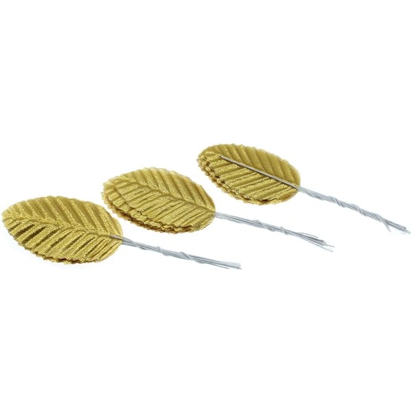 100 st Guld Konstgjorda Blad Simuleringsblad DIY Bankett Bröllop