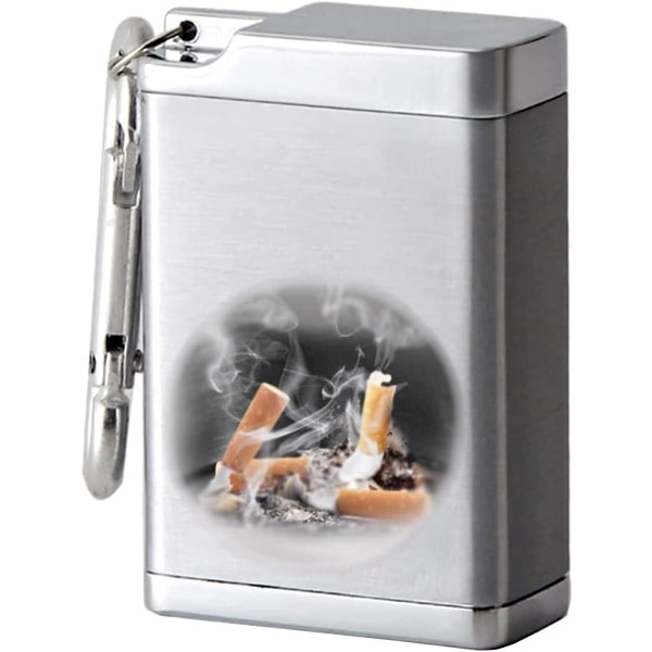 Bärbar askkopp Mini askfat med nyckelring rökfri reseaska