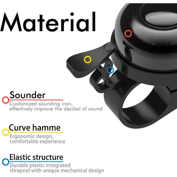 Set med 2 cykelklockor - för racercykel, sportcykel, barncykel