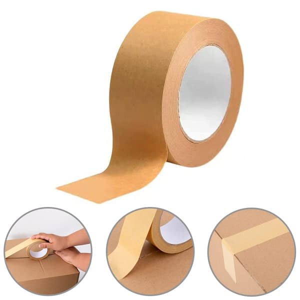 Papirklæbende Pakketape til Lukning af Kasser 1 stk