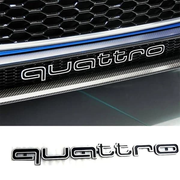 Kule Quattro-logo Emblem Bildekal Frontgrill Nedre trim for Aud-i A6 A7