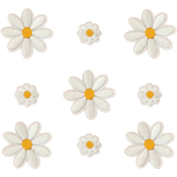 25 delar Daisy Flower Patch Flower Applikation Strykplåster Deco