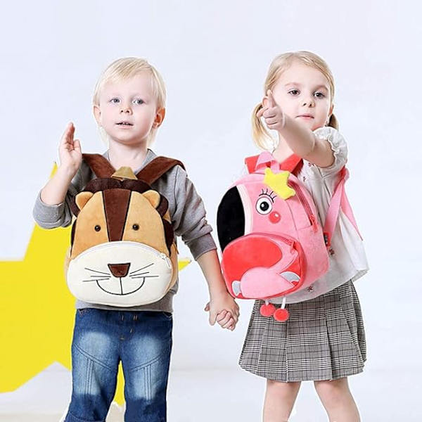 Toddler Ryggsäck Djur Zoo Ryggsäckar Söta Cartoon Plysch Väska 10\"