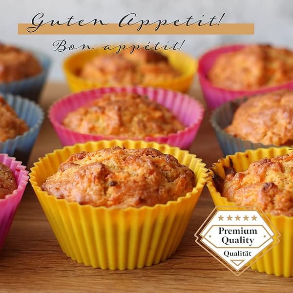 Silikonmuffinsformar - 25 st - Återanvändbar Cupcakeform - Miljövänlig